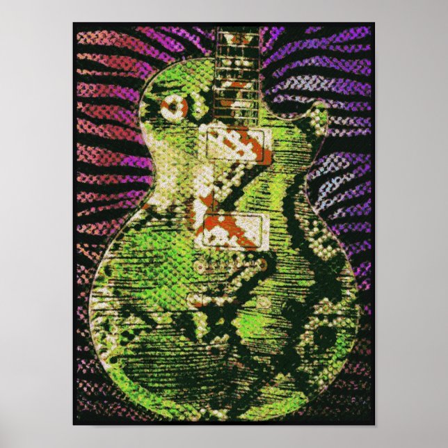 Cobra Skin Guitar Poster (Frente)