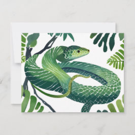 Cobra Verde | Ano do Serpente Verde Carta de Aquar
