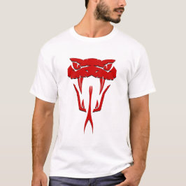 Cobra Vermelho Assustador - Camisa T De Rosto Serp
