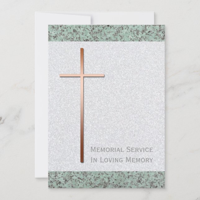 Cobre Cross Stone 2 Anúncio Funeral (Frente)