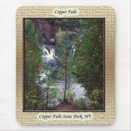 Cobre Falls enquadrado no mousepad