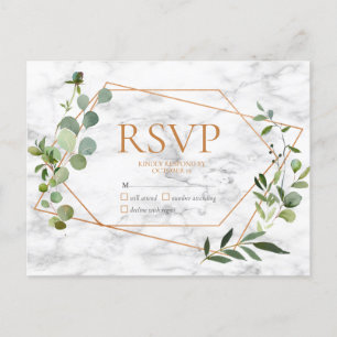Cobre Geométrico Eucalyptus Marble No Menu RSVP