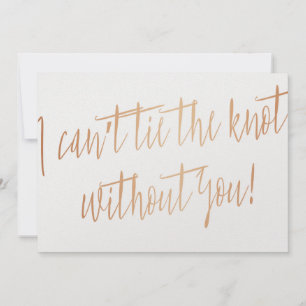 Cobre "Não posso amarrar o nó sem você"