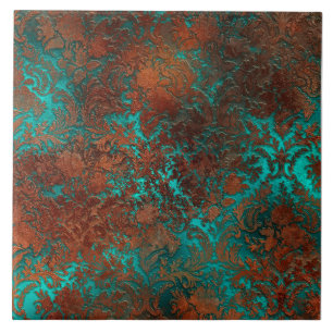 Cobre Patina Rusted Damask