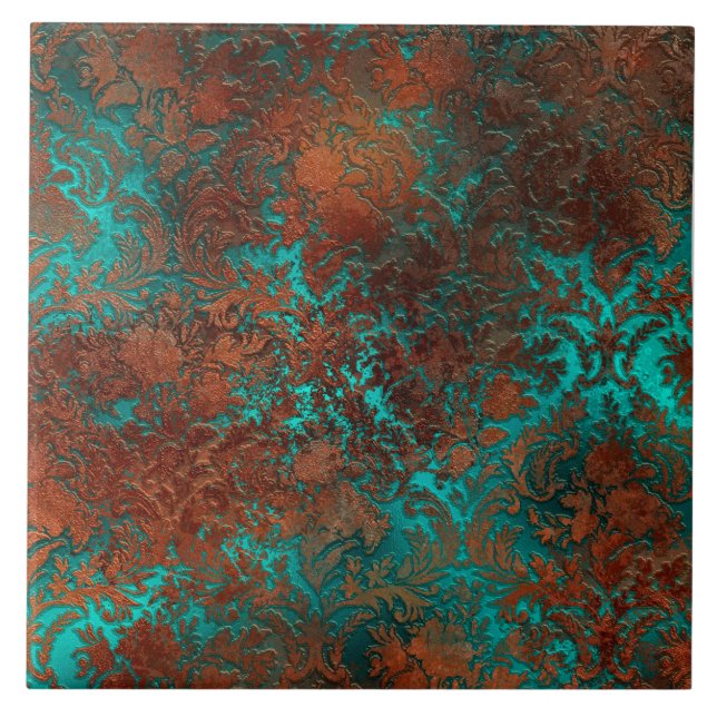 Cobre Patina Rusted Damask (Frente)