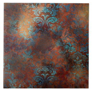 Cobre Patina Rusted Damask