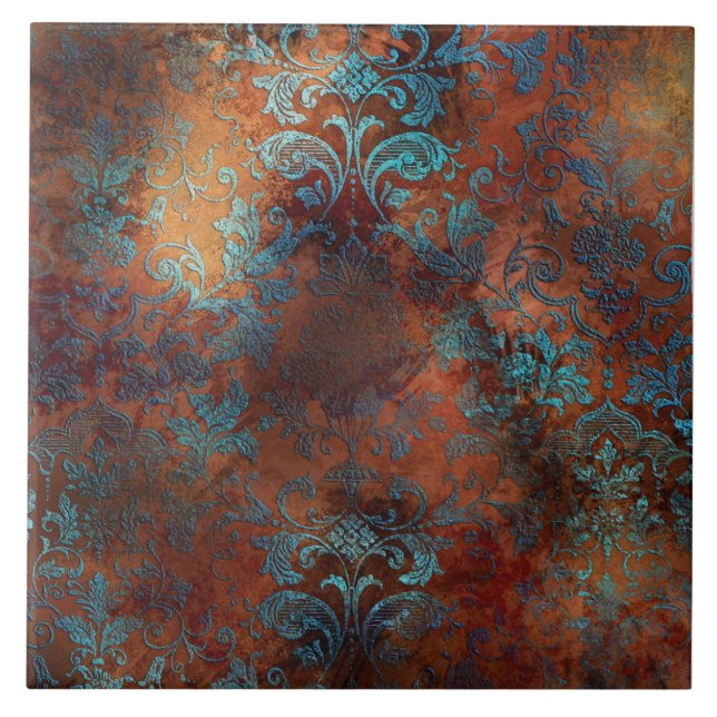 Cobre Patina Rusted Damask (Frente)