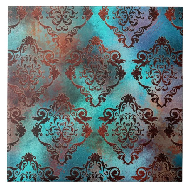 Cobre Patina Rusted Damask (Frente)