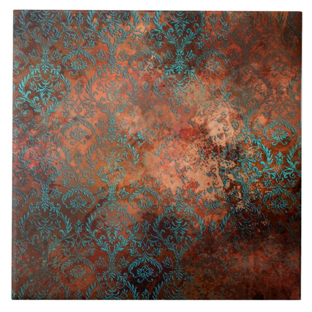 Cobre Patina Rusted Damask (Frente)
