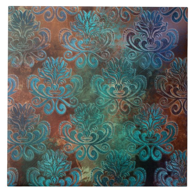 Cobre Patina Rusted Damask (Frente)