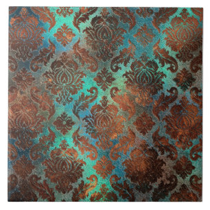 Cobre Patina Rusted Damask