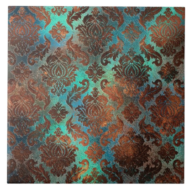 Cobre Patina Rusted Damask (Frente)
