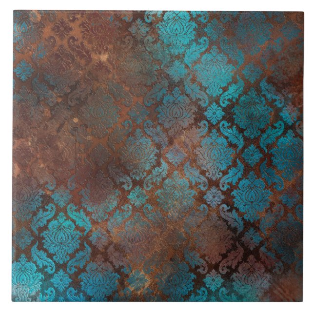 Cobre Patina Rusted Damask (Frente)