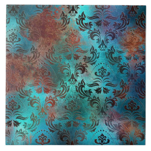 Cobre Patina Rusted Damask