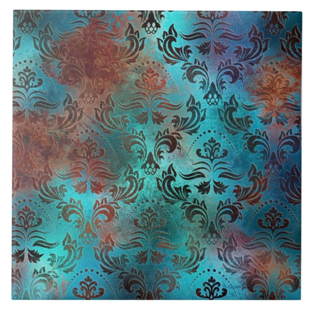 Cobre Patina Rusted Damask (Frente)