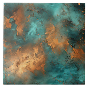 Cobre Patina Rustic azulejo de cerâmica Metálica