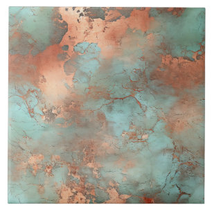 Cobre Patina Rustic azulejo de cerâmica Metálica