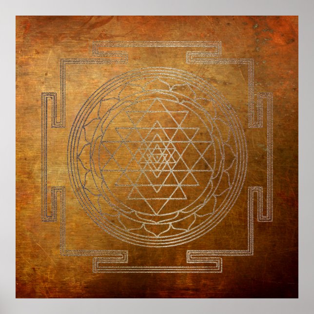 Cobre Sri Yantra - Poster (Frente)