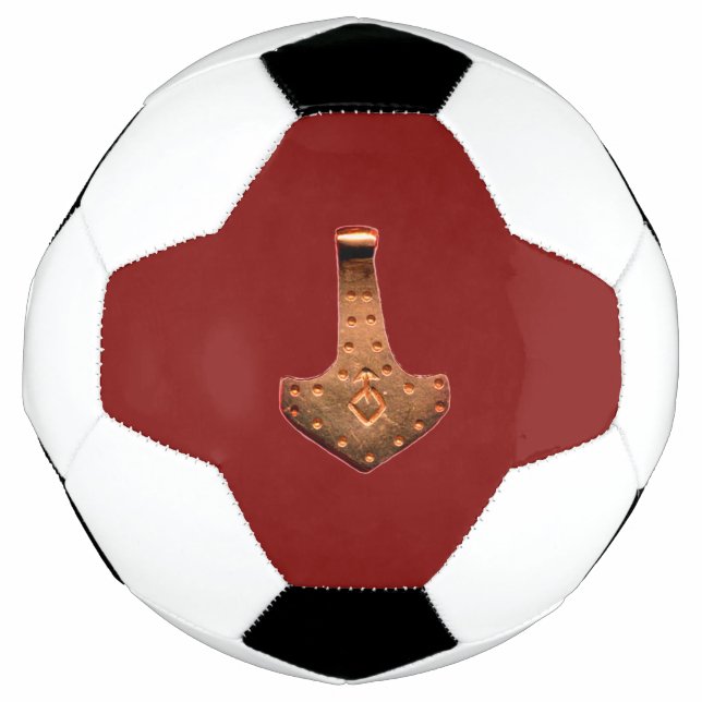 Cobre Thor Hammer - bola vermelha de futebol (Frente)