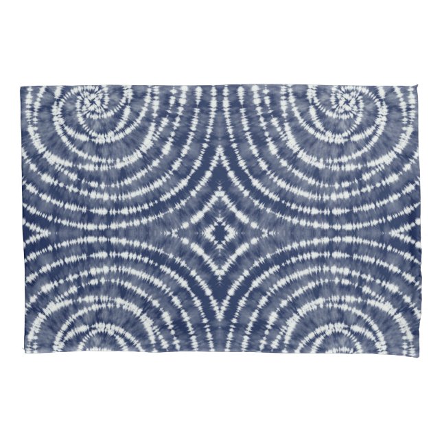 Cobrir abstrato Blue Shibori Tie Duvet (Frente)