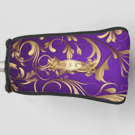 Cobrir de Cabeça de Golfe Dourada e Roxo Elegante