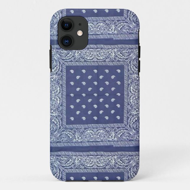 cobrir de capas de iphone de bandana azul (Verso)
