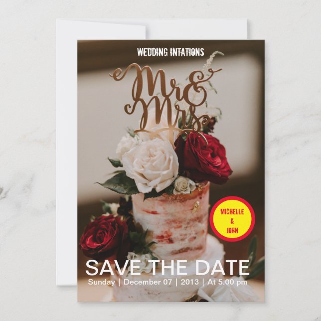 Cobrir de cinema elegante de Convite para Casament (Frente)