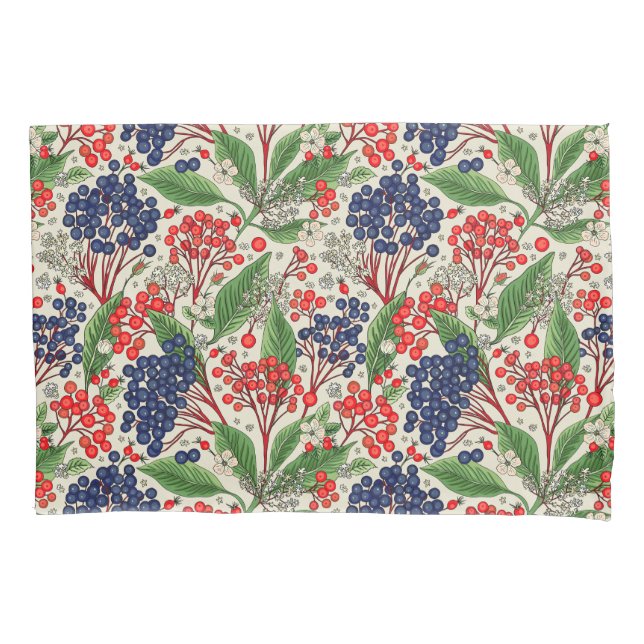 Cobrir de Duvet de Berries Azul e Vermelho Japones (Frente)