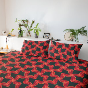 Cobrir de duvet de padrão vermelho vibrante