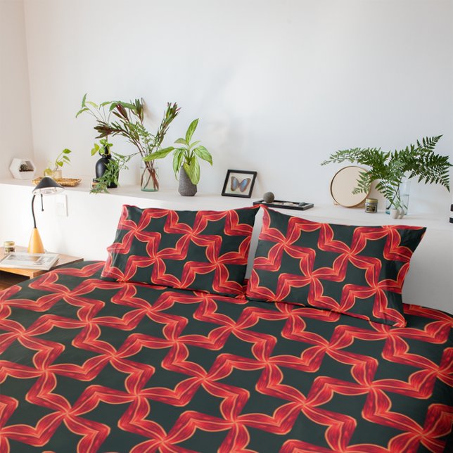 Cobrir de duvet de padrão vermelho vibrante (Criador carregado)