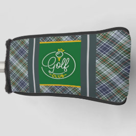 Cobrir De Golfe De Xadrez Azul E Cinza