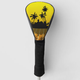 Cobrir De Golfe Tropical Amarelo-Bril Vaporwave