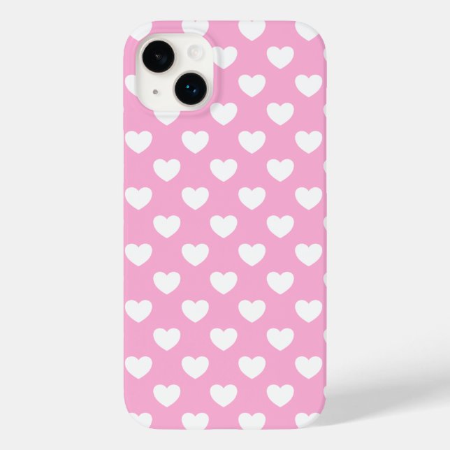Cobrir de iPhone Feminino, Rosa e Branco (Verso)