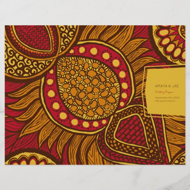 Cobrir do Programa Floral Dourado Ankara Vermelho  (Frente)