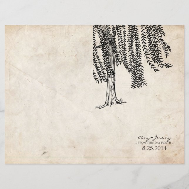 Cobrir do Programa Vintage Black Weeping Willow (Frente)