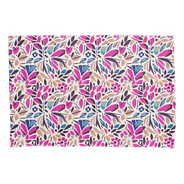 Cobrir Duvet de Padrão Botânico de Corte Colorido (Frente)