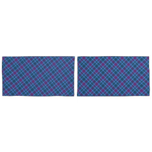 Cobrir em maiúsculas - Tartan Blue Pink Purple