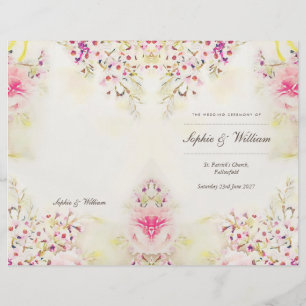 Cobrir floral da brochura do vintage de Boho da
