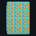 Cobrir inteligente iPad Retro Turquoise e Orange<br><div class="desc">Adicione um esboço de Primaveras de Palma modernos do século médio a qualquer lugar que você vá com este cobrir inteligente iPad do padrão Retro Turquoise e Orange Trellis. Foi inspirado por blocos de brisa de concreto antigos. A tomada desconstruída da arquitetura dos anos 50 dará uma sensação instantânea de...</div>