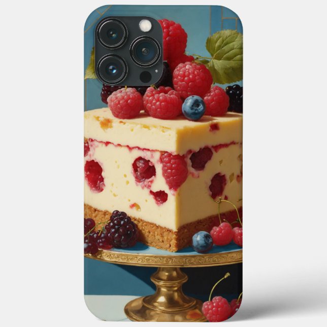 Cobrir iPhone 13 do Design de Bolo de Morango (Verso)