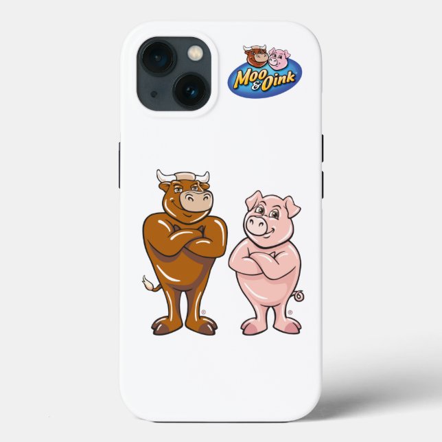 Cobrir Moo & Oink iPhone 13 (Verso)