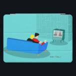 Cobrir retroGay assistindo Casal inteligente do iP<br><div class="desc">Este design retroGay assistindo ao Casal de TV é simplesmente fabuloso! O estilo dos anos 60, design de arte minimalista mostra a parte de trás de um casal acolhedor e tocando seu programa favorito de TV em preto e branco. A sofisticada turquesa e teal sala destaca uma parede de pedra....</div>