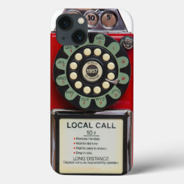 Cobrir vermelho retro do iphone do Toughie