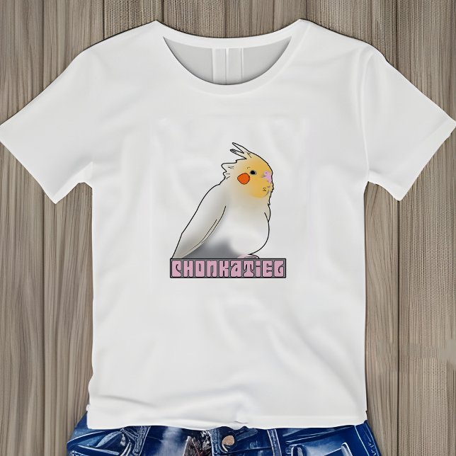 Cockatiel Chonky Birb Meme Pássaro Pet Engraçado (Funny Cockatiel Shirt)