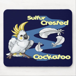 Cockatoo com crista Mousepad do enxofre de "Cutie"