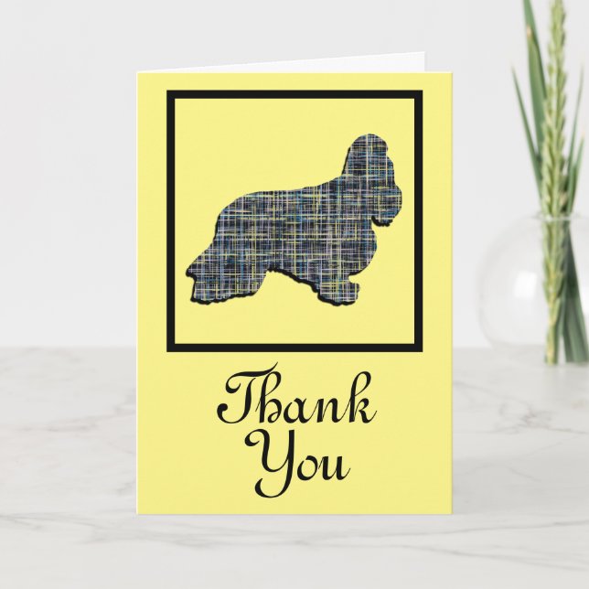 Cocker Spaniel Dog Obrigado Cartão de Saudação (Frente)