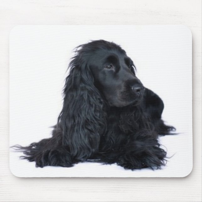 Cocker spaniel preto Mousepad (Frente)