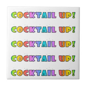 COCKTAIL ACIMA! AZULEJO - PORTA COPOS - TRIVET
