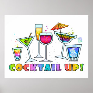 COCKTAIL ACIMA! POSTERS & IMPRESSÕES DOS VIDROS D