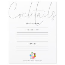 Cocktail Adicionar Sua Própria Folha de Páginas de